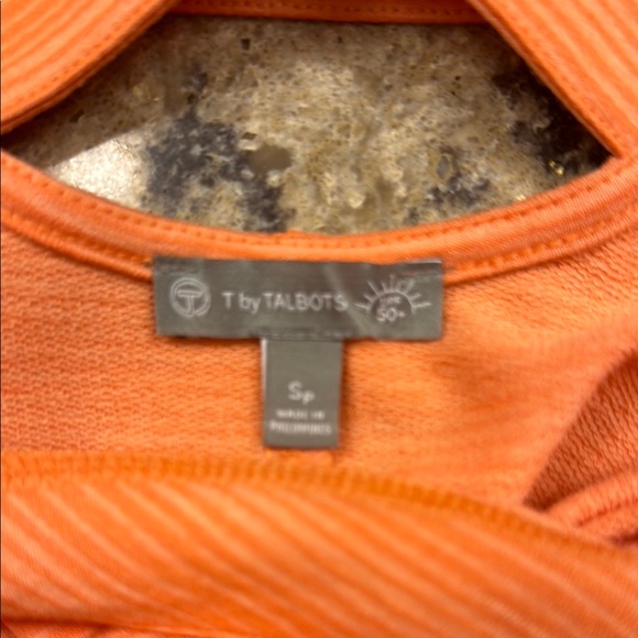 Talbots Orange V-Neck Knee-Length Sheath Dress - Picture 2 of 3